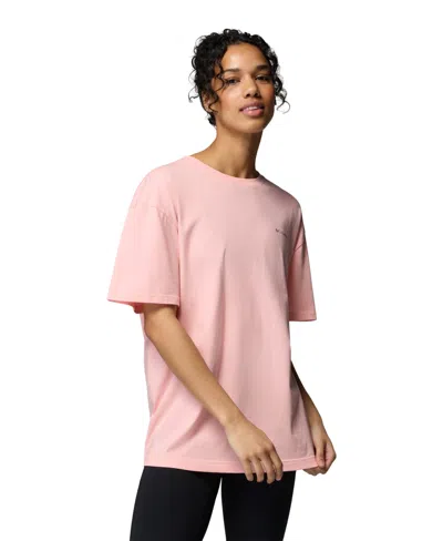 Columbia Women's Rolling Bend Oversized Tee Shirt In Pink