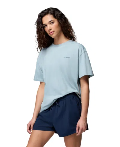 Columbia Women's Rolling Bend Oversized Tee Shirt In Blue