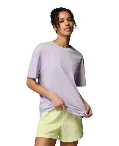Columbia Women's Rolling Bend Oversized Tee Shirt In Purple
