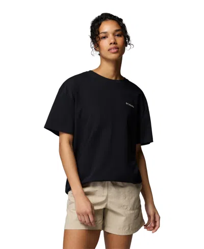 Columbia Women's Rolling Bend Oversized Tee Shirt In Black