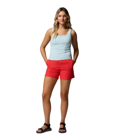 Columbia Women's Sandy River Lightweight Mid-thigh Shorts In Red