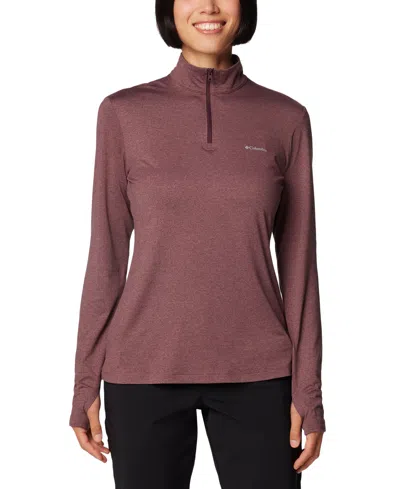 Columbia Women's Sloan Ridge Quarter-zip Performance Top In Moonvista Heather