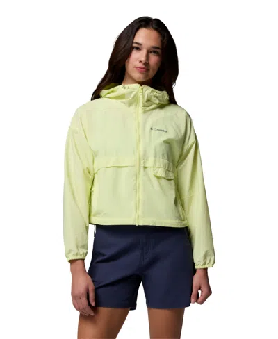 Columbia Women's Spire Valley Cropped Windbreaker Jacket In Green
