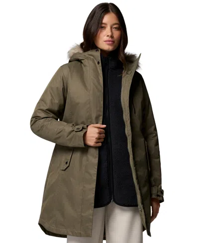 Columbia Women's Suttle Mountain Inte 3-in-1 Hooded Sherpa Jacket In Green