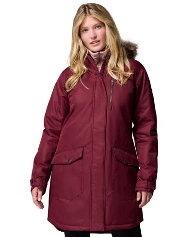 Columbia Women's Suttle Mountain Long Insulated Jacket In Burgundy