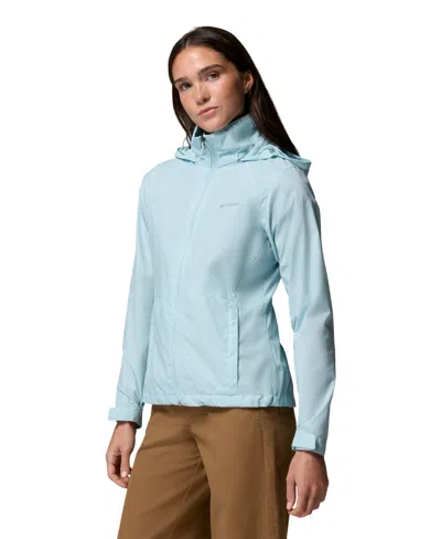 Columbia Women's Hikebound Ii Hooded Waterproof Jacket In Blue