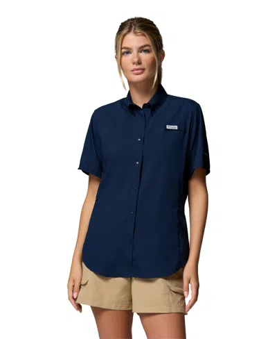 Columbia Women's Tamiami Short Sleeve Shirt In Blue