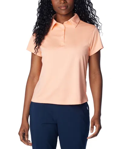 Columbia Women's Tidal Short-sleeve Polo T-shirt In Tiki Pink