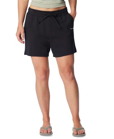 Columbia Women's Trek Mid-rise French Terry Shorts In Black