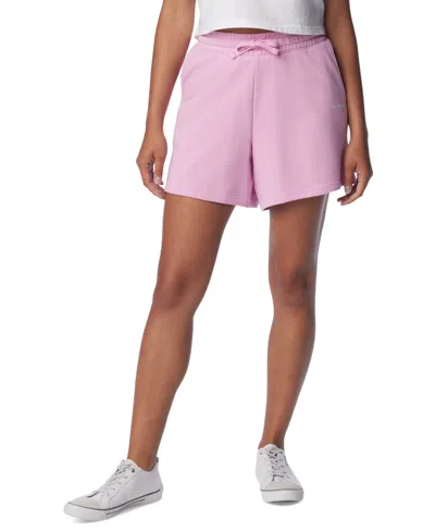 Columbia Women's Trek Mid-rise French Terry Shorts In Cosmos