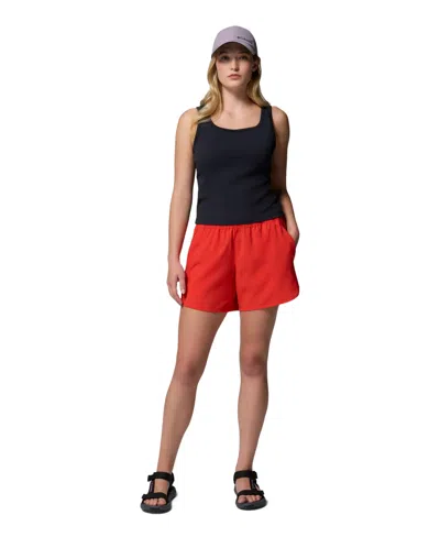Columbia Women's Vital Valley Regular Fit Pull-on Shorts In Red