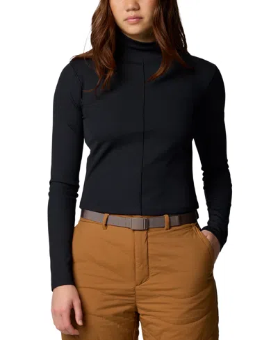 Columbia Women's Wallowa Mock-neck Long-sleeve Cropped Top In Black