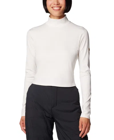 Columbia Women's Wallowa Mock-neck Long-sleeve Cropped Top In Sea Salt