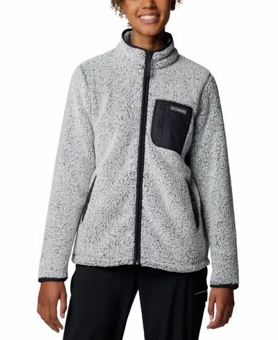 Columbia Women's West Bend Stand-collar Fleece Jacket In Black Frosted
