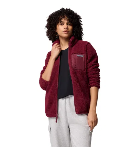 Columbia Women's West Bend Stand-collar Fleece Jacket In Burgundy
