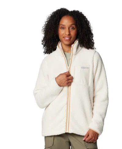 Columbia Women's West Bend Stand-collar Fleece Jacket In White