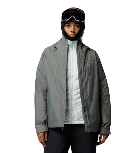 Columbia Women's Whirlibird V Interch 3-in-1 Waterproof Jacket In Green
