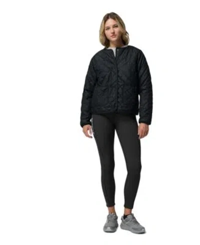 Columbia Womens Aldermore Crewneck Long Sleeve Sweatshirt Crest Collarless Jacket Move Leggings In Black