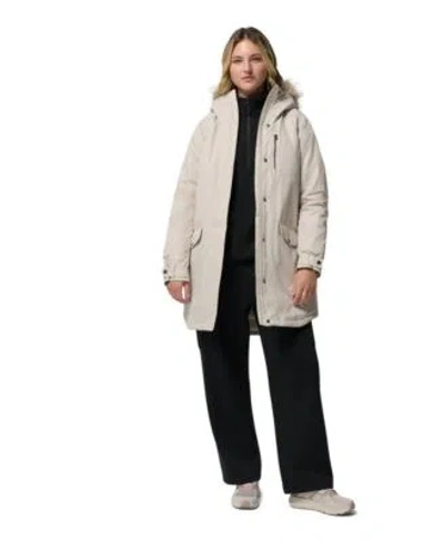 Columbia Womens Aldermore Half Zip Top Relaxed Fit Cargo Pants Suttle Mountain Long Insulated Jacket In Neutral