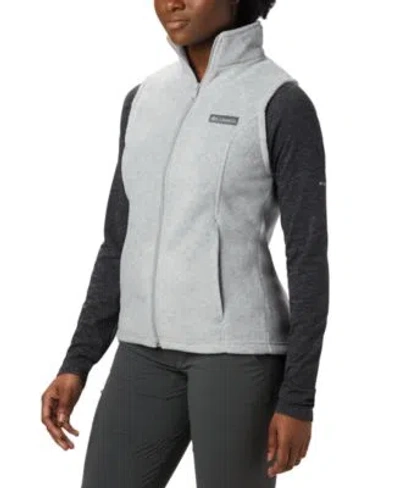 Columbia Womens Benton Springs Fleece Vest Xxs 3x In Gray