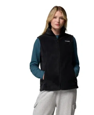 Columbia Womens Benton Springs Fleece Vest Xxs 3x In Rainy Day