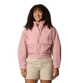 Columbia Womens Paracutie Cropped Cargo Windbreaker Jacket Xs 3x In Pink