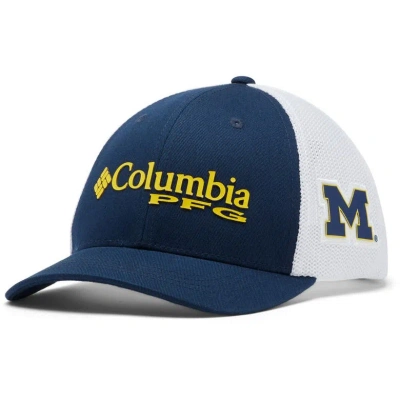 Columbia Kids' Youth  Navy Michigan Wolverines Collegiate Pfg Snapback Hat In Blue