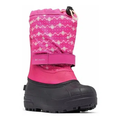 Columbia Kids' Youth  Powderbug Plii Print Pink Waterproof Snow Boots Rhs589