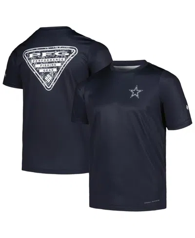 Columbia Youth Navy Dallas Cowboys Terminal Tackle Omni-shade T-shirt In Dc Collegi