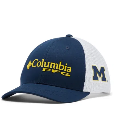 Columbia Youth Navy Michigan Wolverines Collegiate Pfg Snapback Hat In Blue