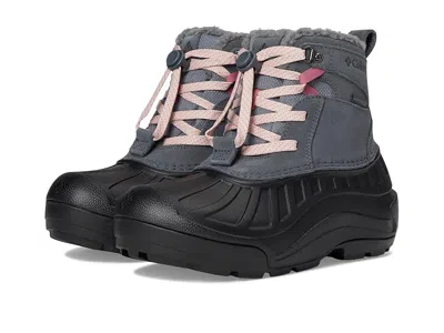 Columbia Youth Powderbug Alpine Waterproof (toddler/little Kid/big Kid) Kids Shoes Graphite/pink Haze : 11 Li In Black