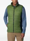 Columbia Zip-front Quilted Gilet In Green