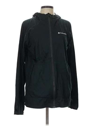 Pre-owned Columbia Zip Up Hoodie In Black