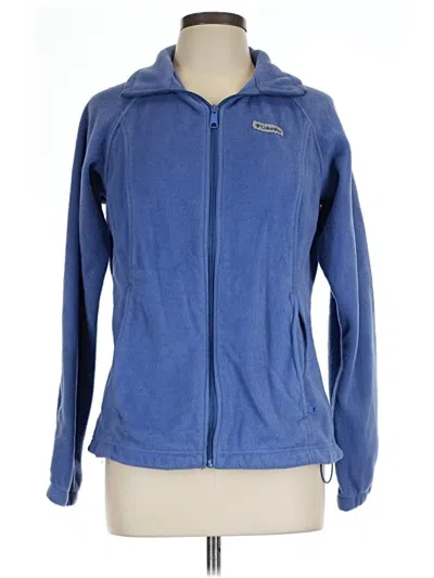 Pre-owned Columbia Zip Up Hoodie In Blue
