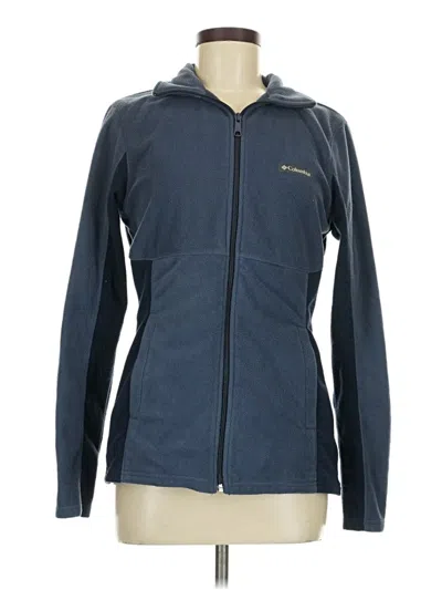 Pre-owned Columbia Zip Up Hoodie In Blue