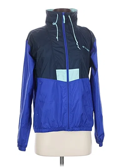 Pre-owned Columbia Zip Up Hoodie In Blue