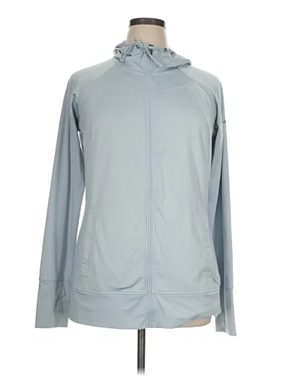 Pre-owned Columbia Zip Up Hoodie In Blue