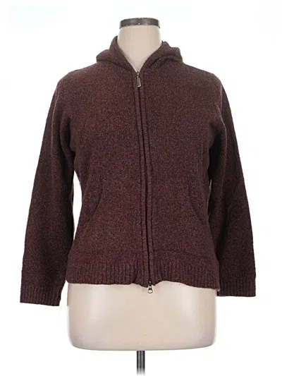 Pre-owned Columbia Zip Up Hoodie In Brown