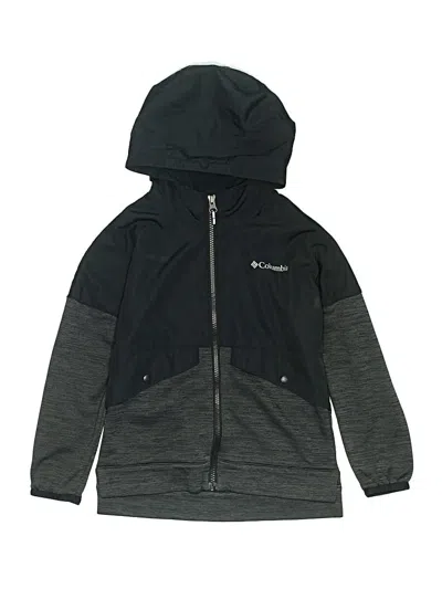 Pre-owned Columbia Kids' Zip Up Hoodie In Gray
