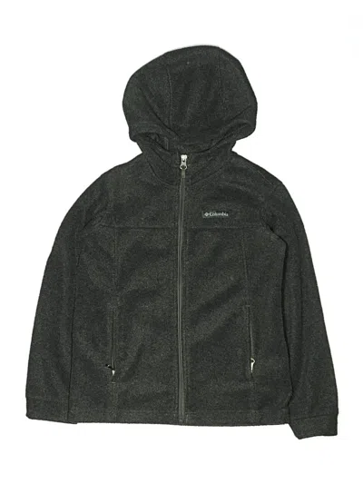 Pre-owned Columbia Kids' Zip Up Hoodie In Gray