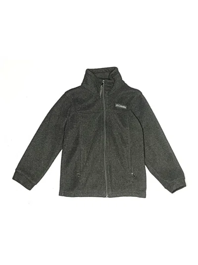 Pre-owned Columbia Kids' Zip Up Hoodie In Gray