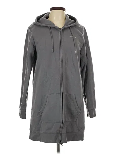Pre-owned Columbia Zip Up Hoodie In Gray