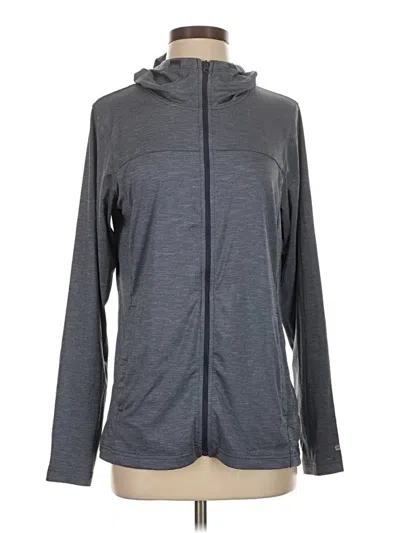 Pre-owned Columbia Zip Up Hoodie In Gray