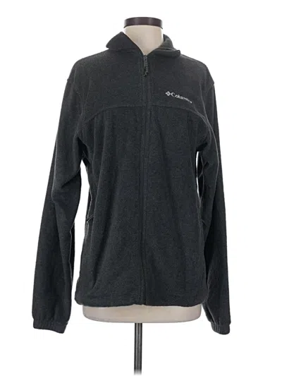 Pre-owned Columbia Zip Up Hoodie In Gray