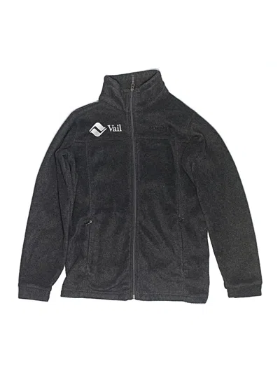 Pre-owned Columbia Kids' Zip Up Hoodie In Gray