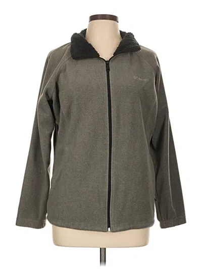 Pre-owned Columbia Zip Up Hoodie In Gray