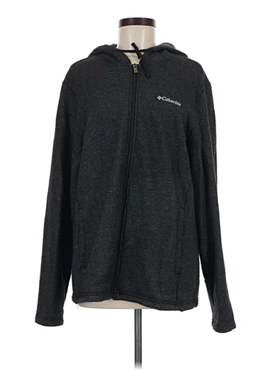 Pre-owned Columbia Zip Up Hoodie In Gray