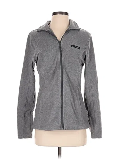 Pre-owned Columbia Zip Up Hoodie In Gray