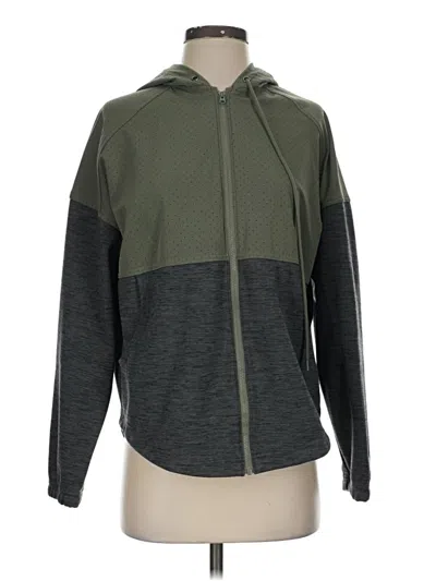 Pre-owned Columbia Zip Up Hoodie In Green