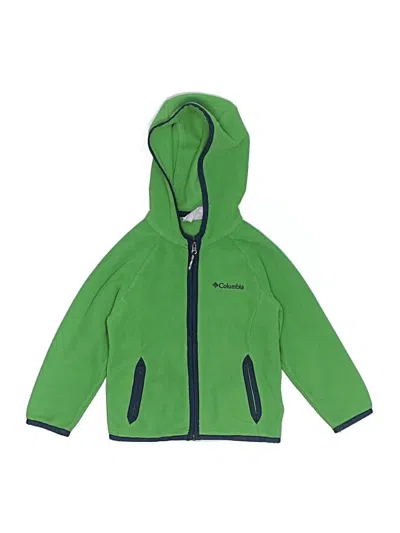 Pre-owned Columbia Kids' Zip Up Hoodie In Green